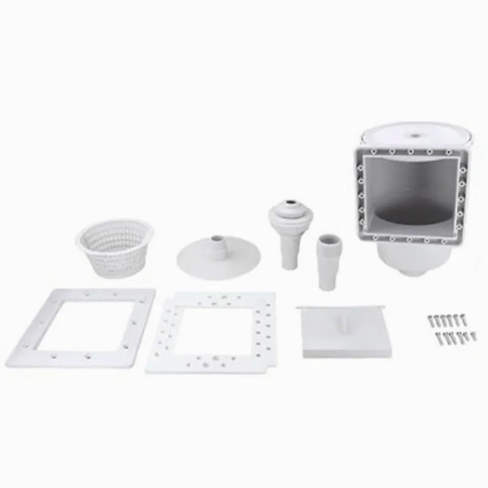ZYNCUE Sp1091Lx - Kit de skimmer para piscina sobre el suelo, apertura de 6 pulgadas, color blanco, para juego de repuesto de plástico con placa frontal, instalación de cesta de vertedero compatible