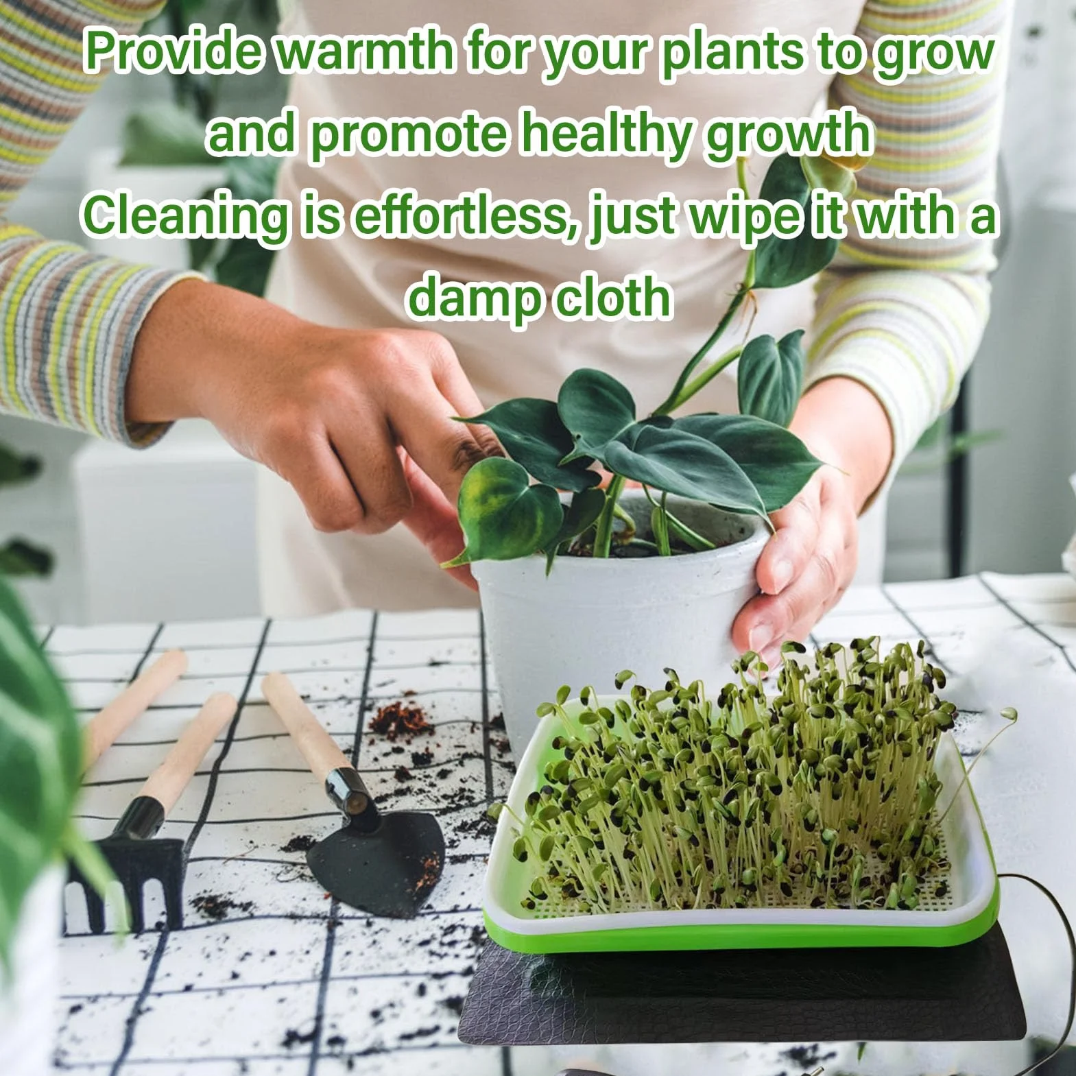 Estera Térmica para Plántulas, Almohadilla Térmica para Plantas 8.5W Estación De Germinación Estera Térmica Temperatura Ajustable Almohadilla Térmica Hidropónica Cálida Y Rápida