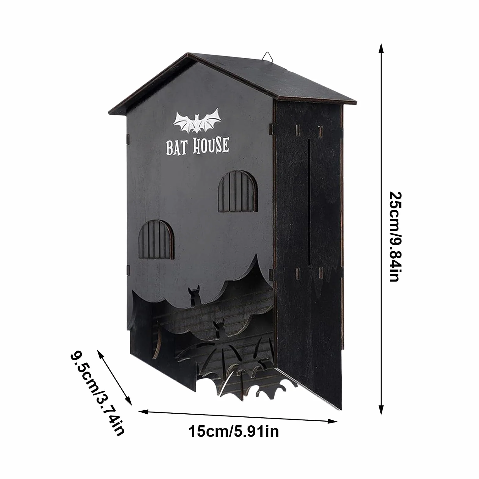 Cajas de murciélagos para Exteriores, de murciélago de Madera para jardín, Montaje en Pared, Caja de Refugio de cámaras para Patio al Aire Libre, jardín, Patio, árbol, decoración de