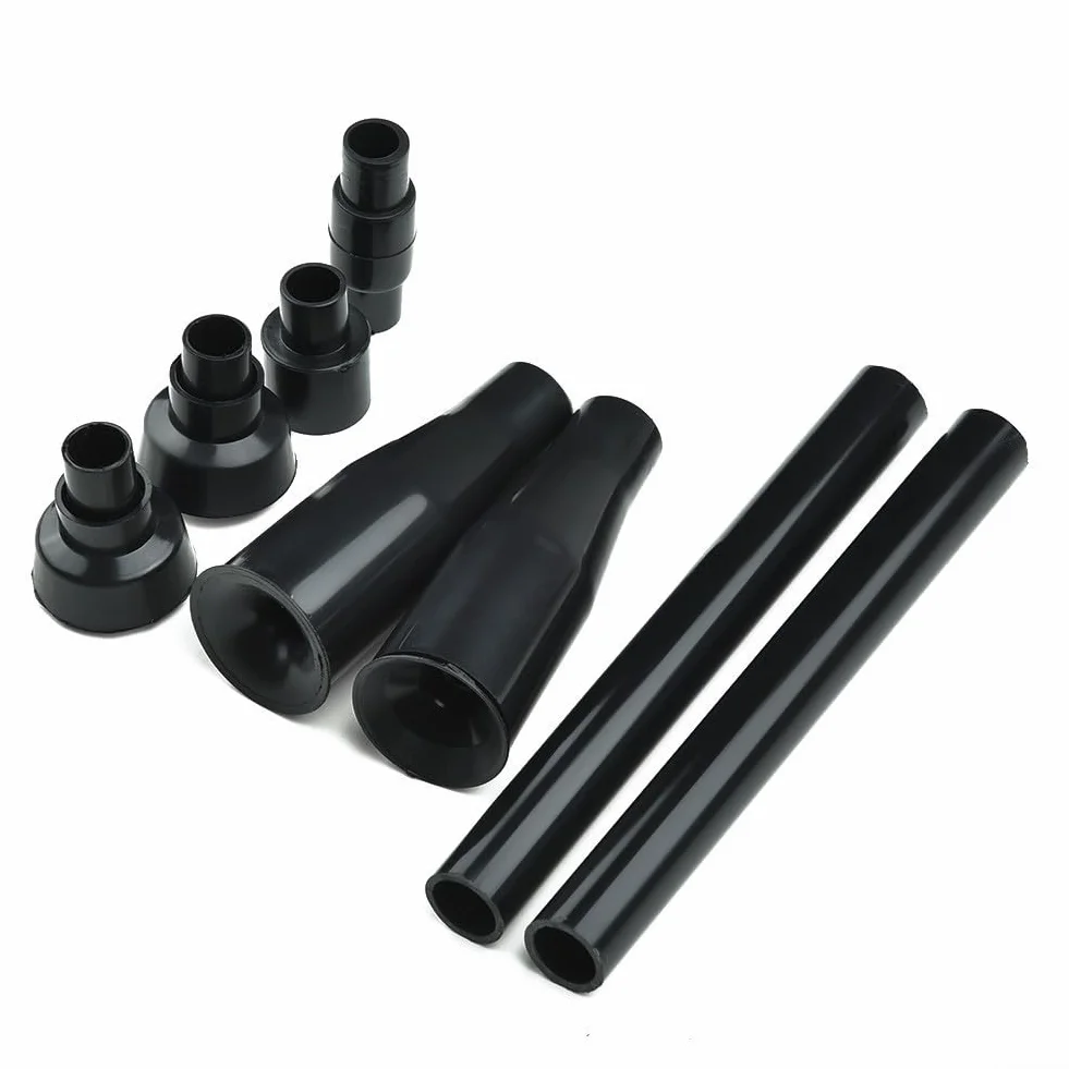 Juego de boquillas de plástico negro multifuncional para fuentes de jardín, compatible con todas las bombas de agua