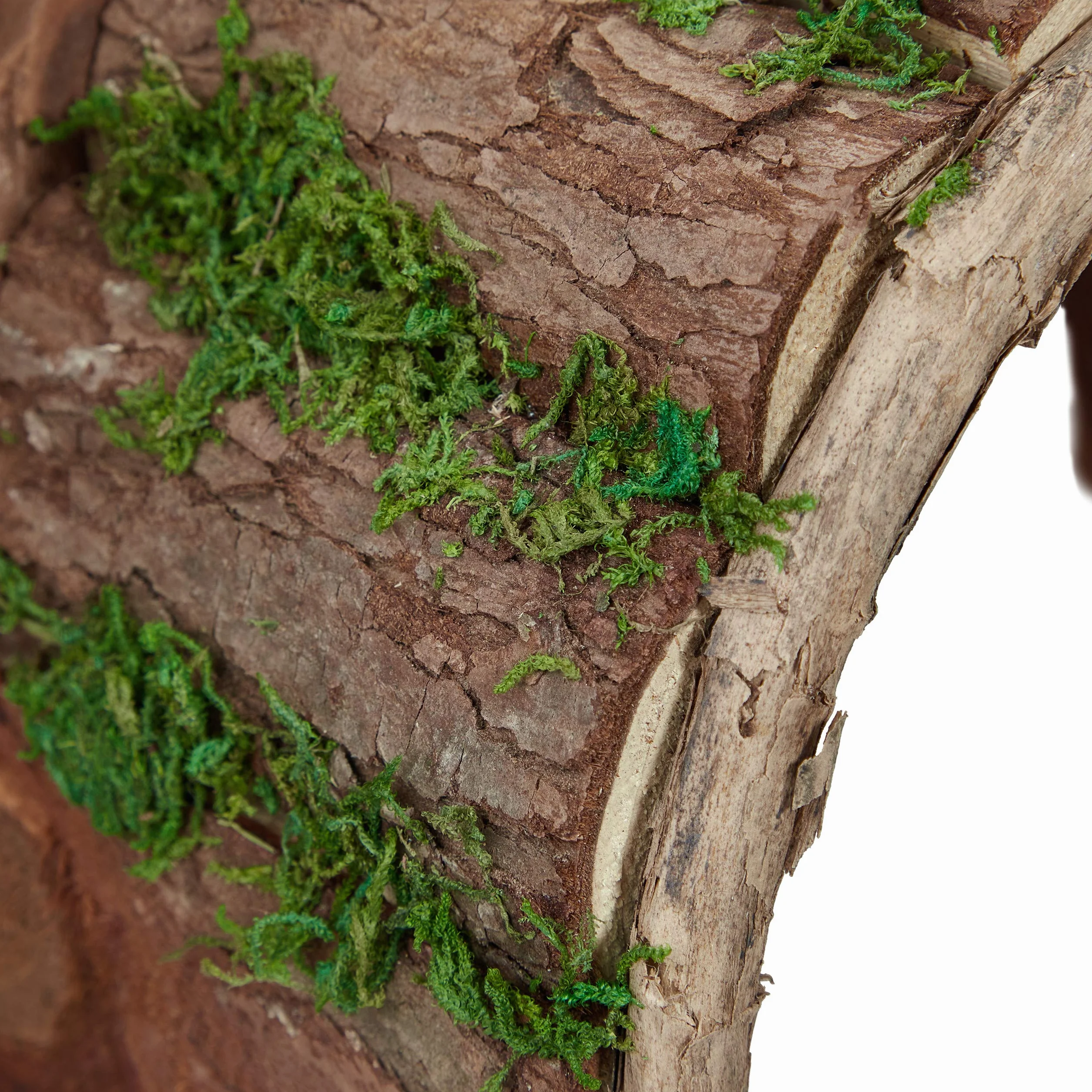 Relaxdays Casa Erizo, Cueva Animales Pequeños, de Madera y Musgo, Refugio Hibernación Jardín, 20 x 40 x 42 cm, Natural