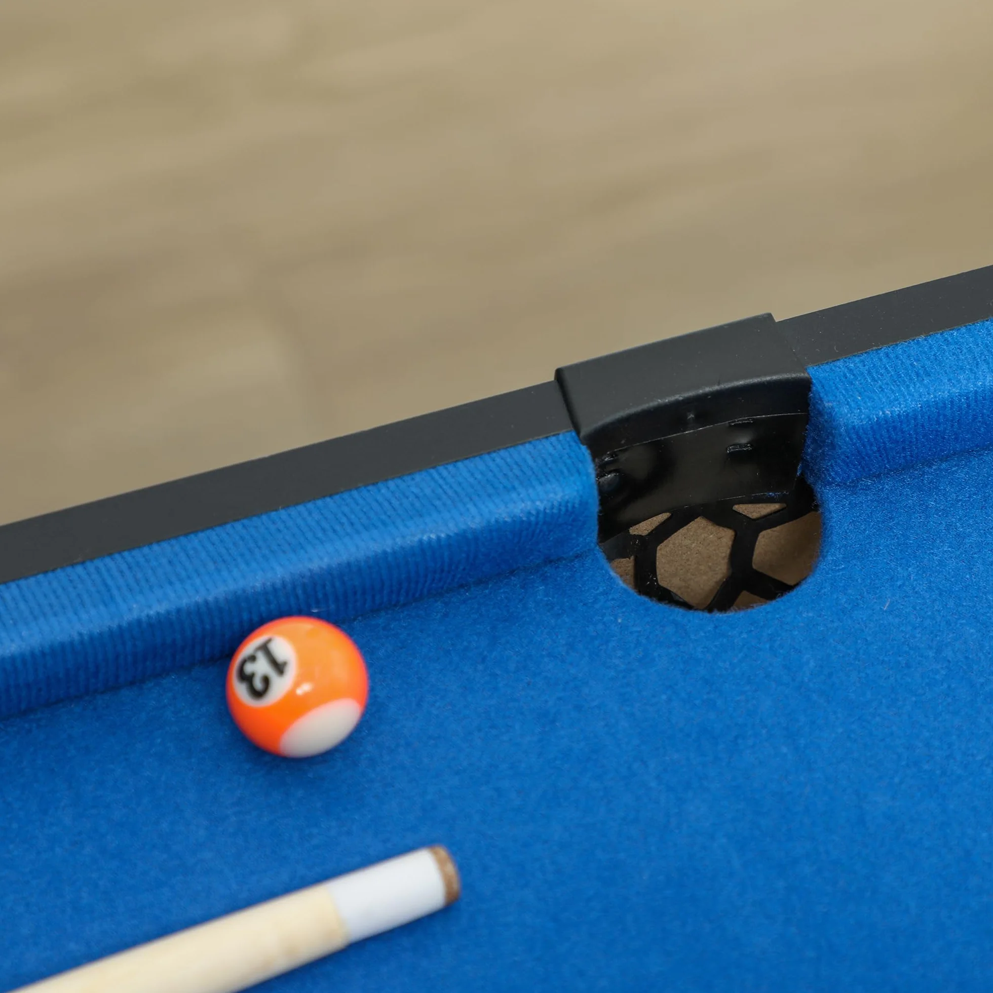 SPORTNOW Mesa de juego 5 en 1 91 x 45,5 x 76 cm con ping pong billar hockey baloncesto tiro con arco