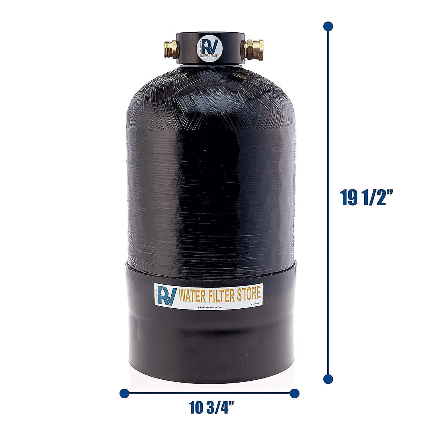 Desionizador de agua portátil Essential de resina DI de 0.5 pies cúbicos con manguera personalizada, larga duración de 300 galones, accesorios de 3/4 pulgadas, proporciona agua desionizada bajo