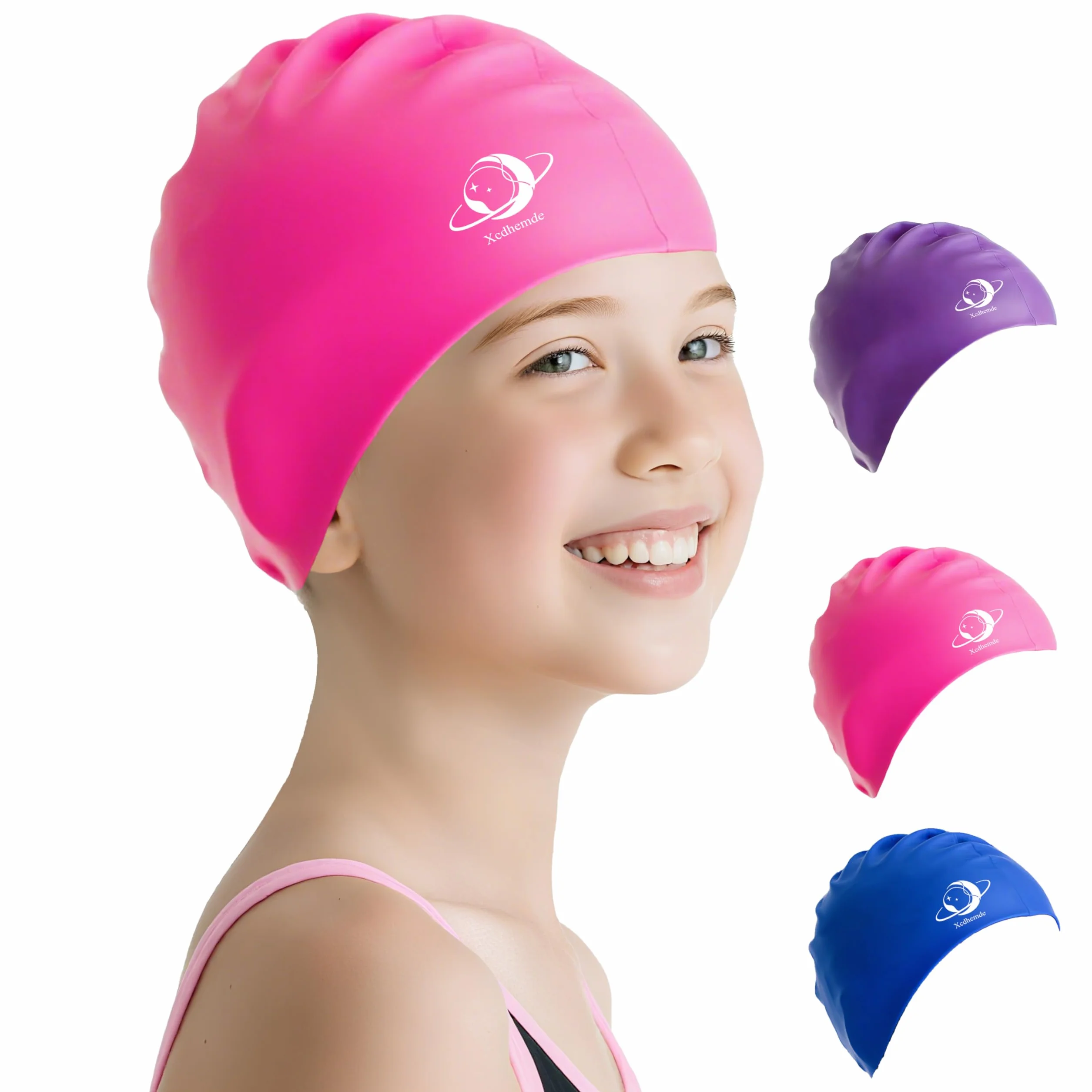 Gorro de Natación Infantil de Silicona para Piscina Niños y Niñas