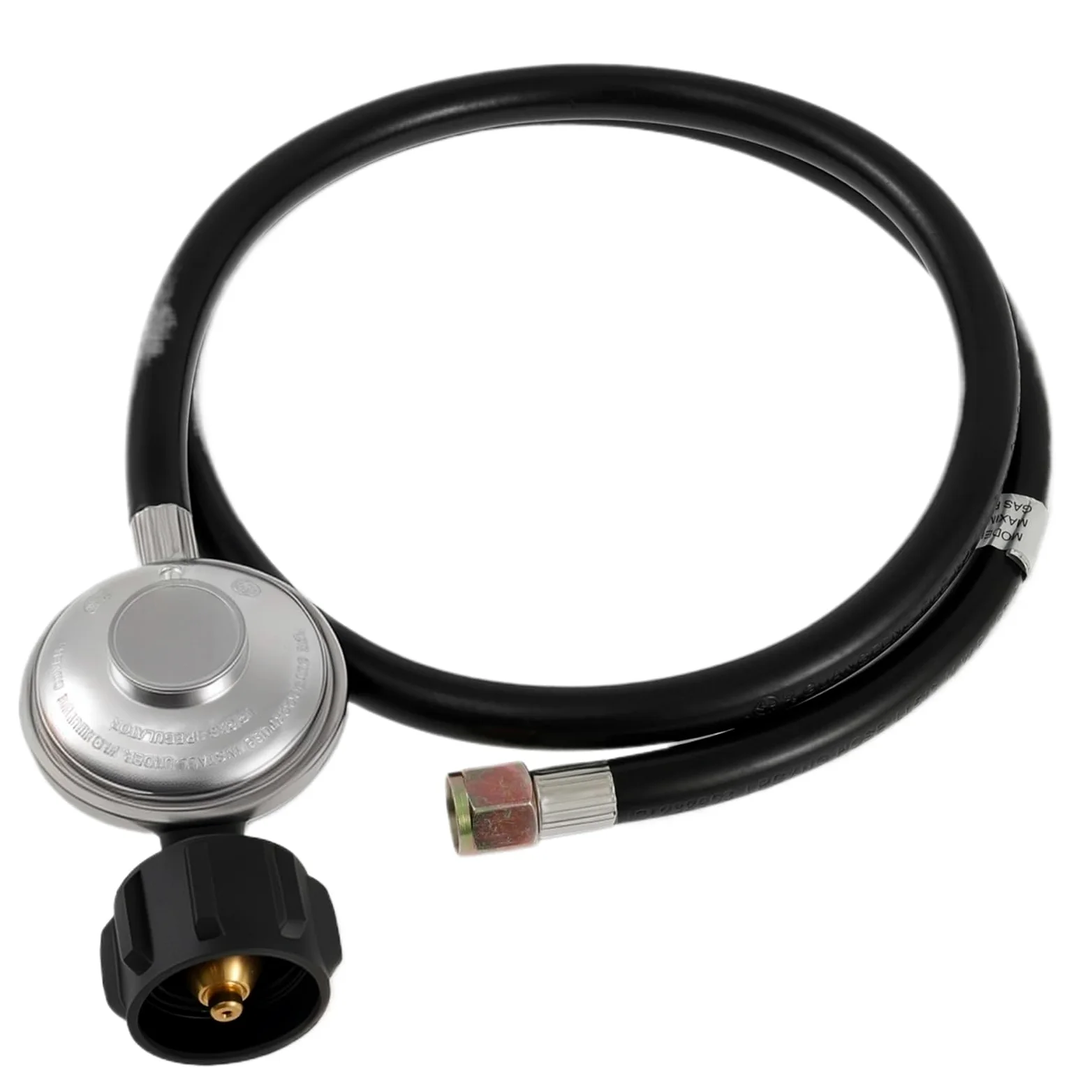 Adaptador de manguera de cilindro regulador de propano con manguera de alta presión para parrilla de gas