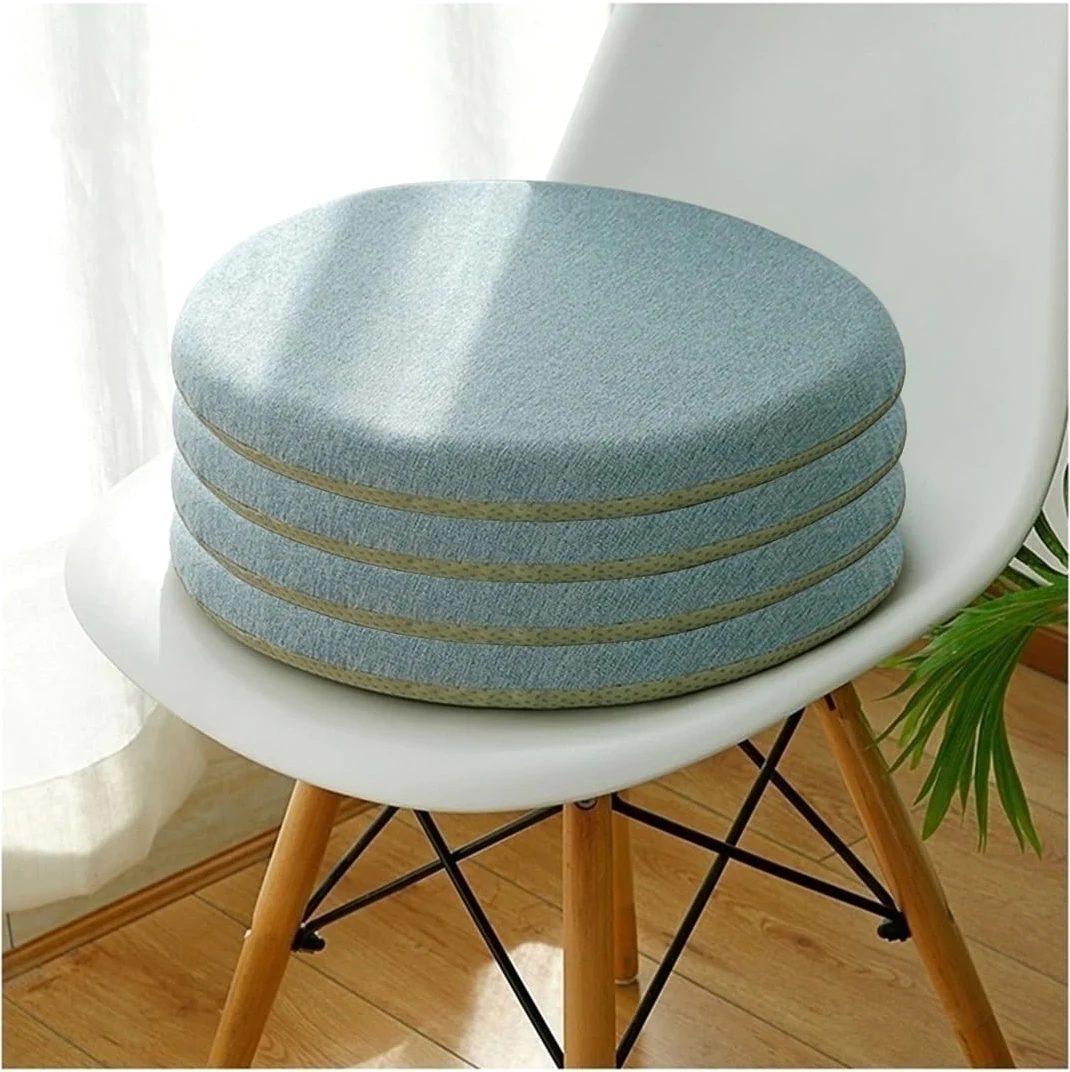 Cojín Redondo para Silla, cojín Redondo Suave de Espuma viscoelástica, Almohadillas Redondas para Silla con Cremallera para Exteriores, Taburete Alto, Comedor, Sala de Estar
