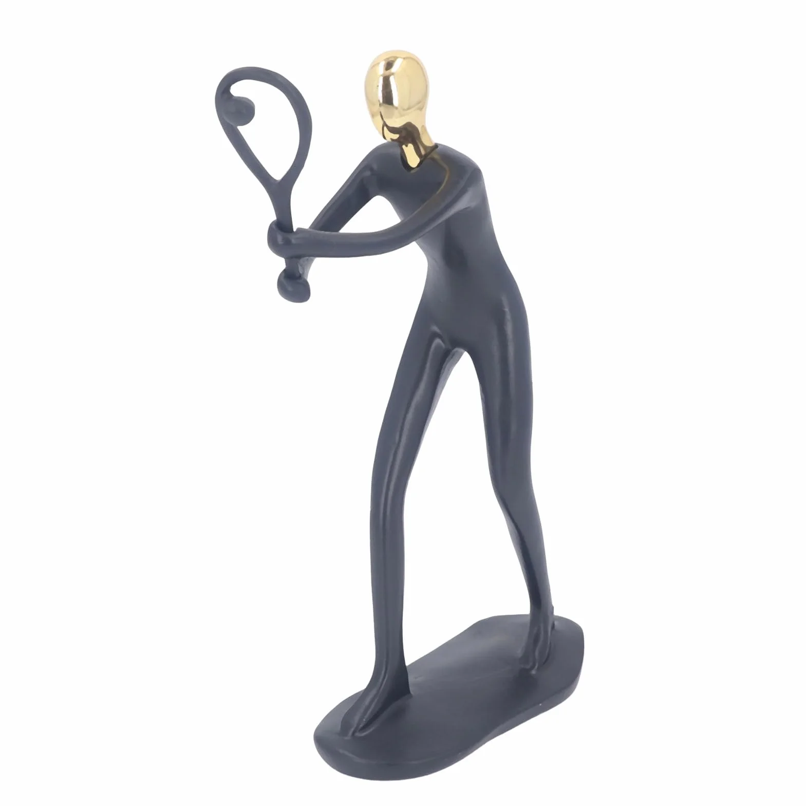 Escultura de Resina de Tenista Acabado Mate 24x5x13,5 cm Decoración Deportiva