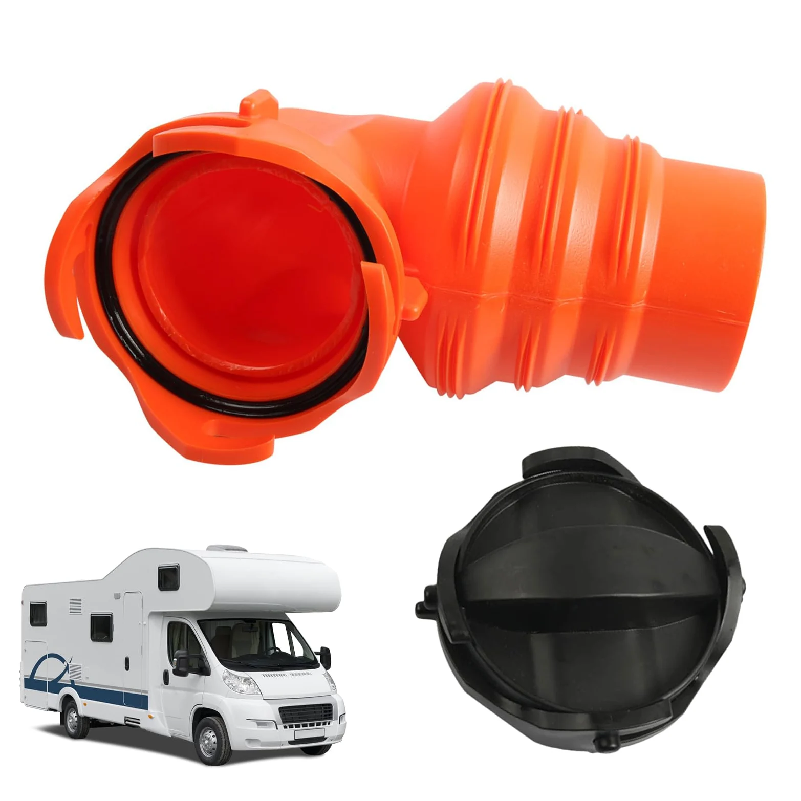 Adaptador De Manguera De Desagüe RV Accesorio De Fontanería De 90 Grados | Acoplamiento Para Manguera De RV A Prueba De Fugas Con 2 Para Conexión Hermética Contra Olores En Estación