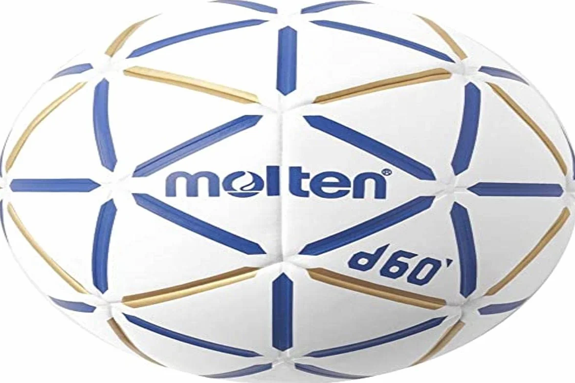 Molten d60 Balón de Balonmano White/Blue/Gold 3