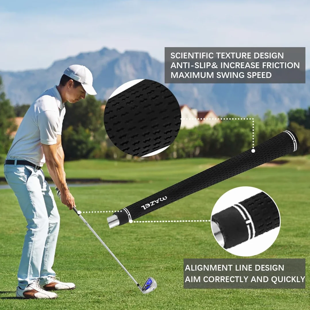 MAZEL Juego de hierros de golf para hombre, 1-9 PW SW, cuñas de lanzamiento y arena, eje de acero para diestros