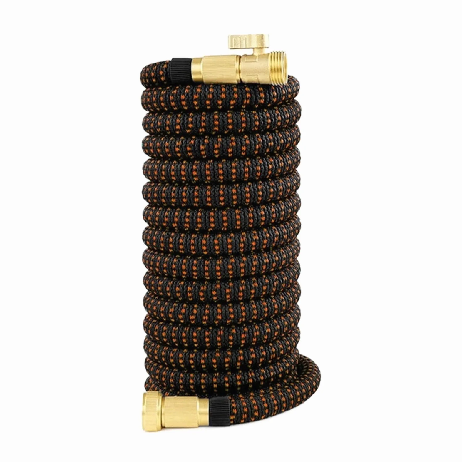 Manguera de jardín Extensible, Manguera de Goma retráctil de 3/4" con Chorro de Agua, Manguera de Lavado de Alta presión para riego de Jardines Exteriores (5,2 m - Extensible - 15,2 m)