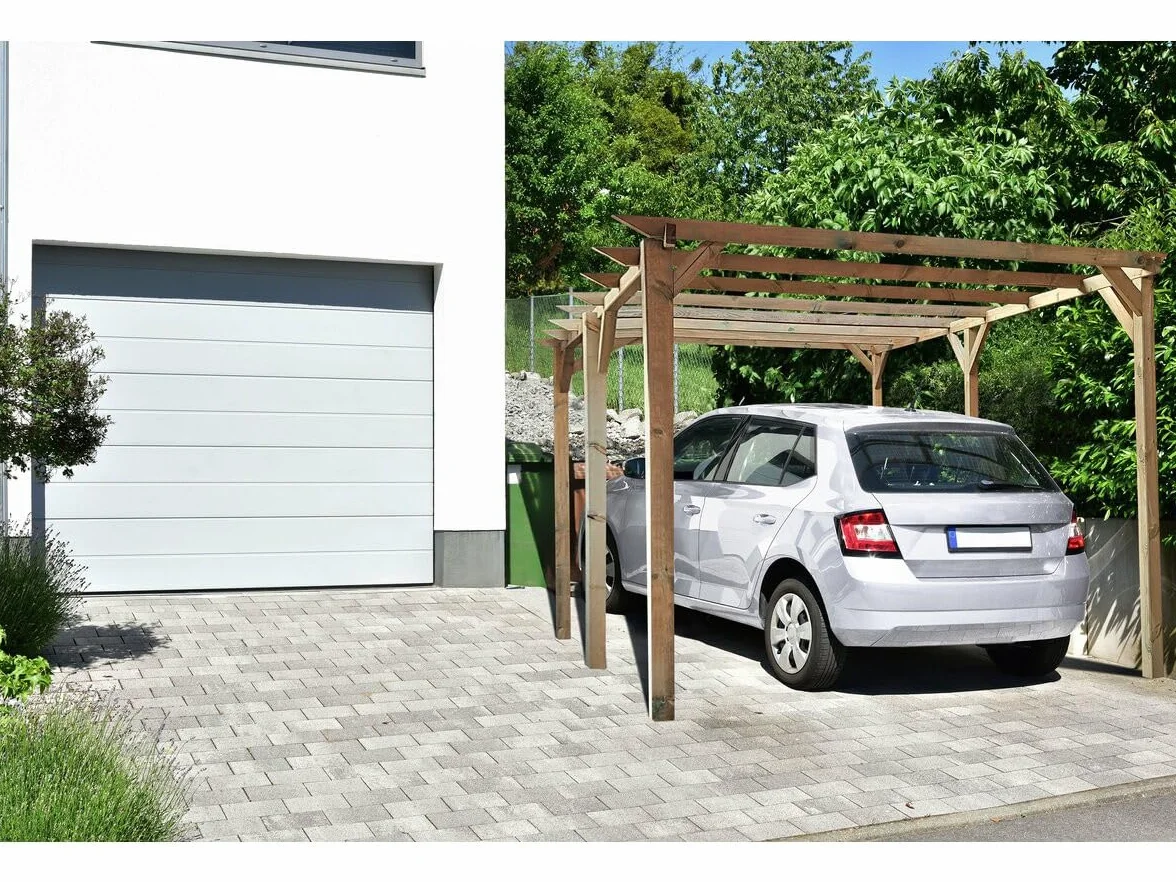 Habitat et Jardin Marquesina para vehículo de Madera <> 3 x 5 m