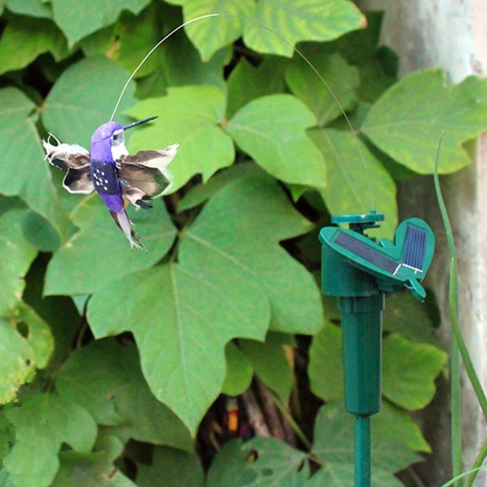 Genérico Colibrí Solar Jardín Estaca, 2 Piezas Estaca Solar para Jardín De Colibrí, Pájaro Decorativo, Fácil En Tierra Plantas Flores para Plantas Flores Patio Macetas Regalo