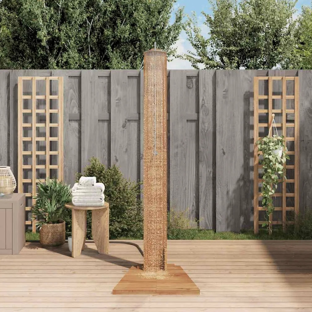 Genérico Ducha de jardín Madera Maciza de Teca 70x75x204 cm,Casa y jardín,Piscina y SPA,Accesorios para Piscinas y spa-44667