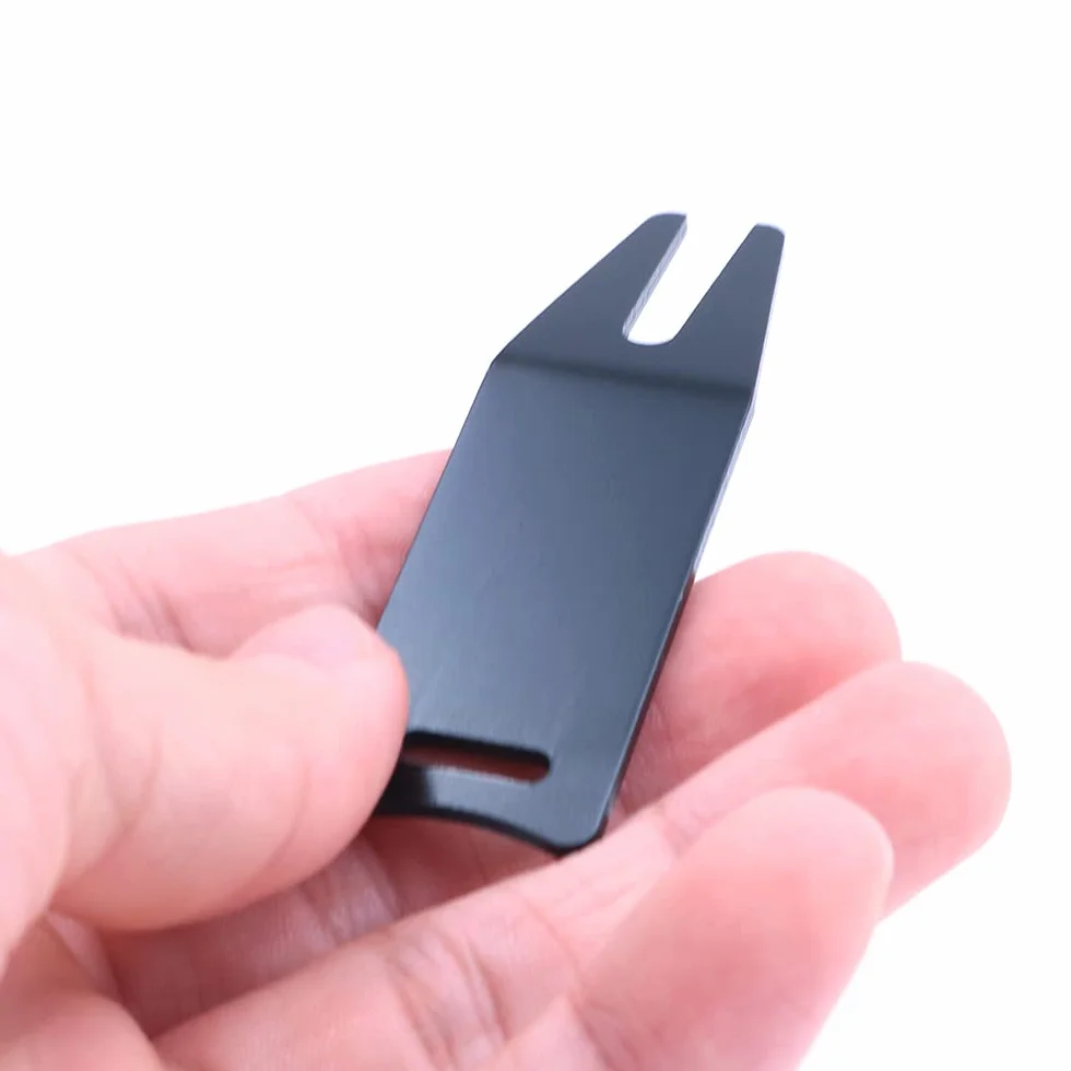 Aluminio Paquete de 2 Herramientas de Reparación de Divot de Golf Negro