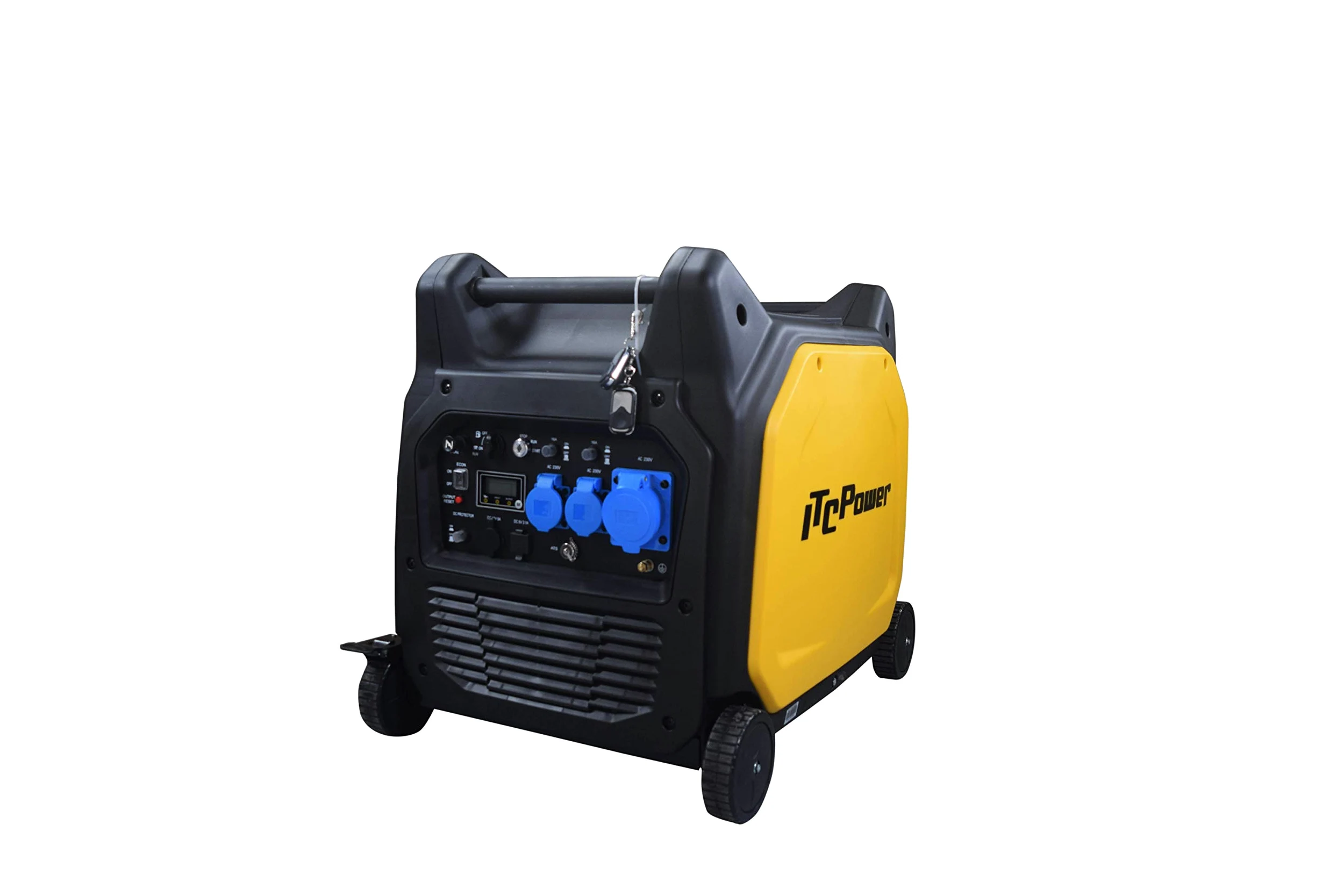 ITCPower Generador Inverter Gasolina 6500W Silencioso Profesional 230V - Generador Eléctrico con Arranque Eléctrico Compatible ATS para Emergencias - Generador Potente Seguro Electrónica