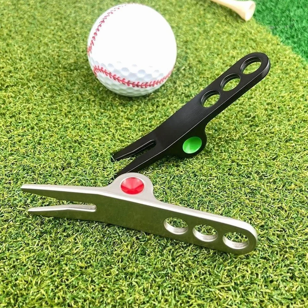 Herramientas de reparación de horquilla de golf plateadas compatibles con Cameron Scotty