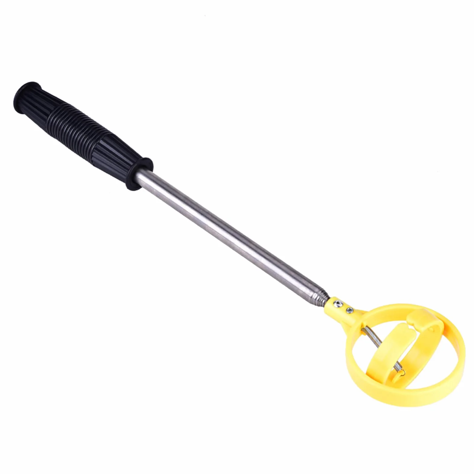 Dioche Golf Ball Retriever Telescópica Acero Inoxidable Automatic Lock Scoop Amarillo