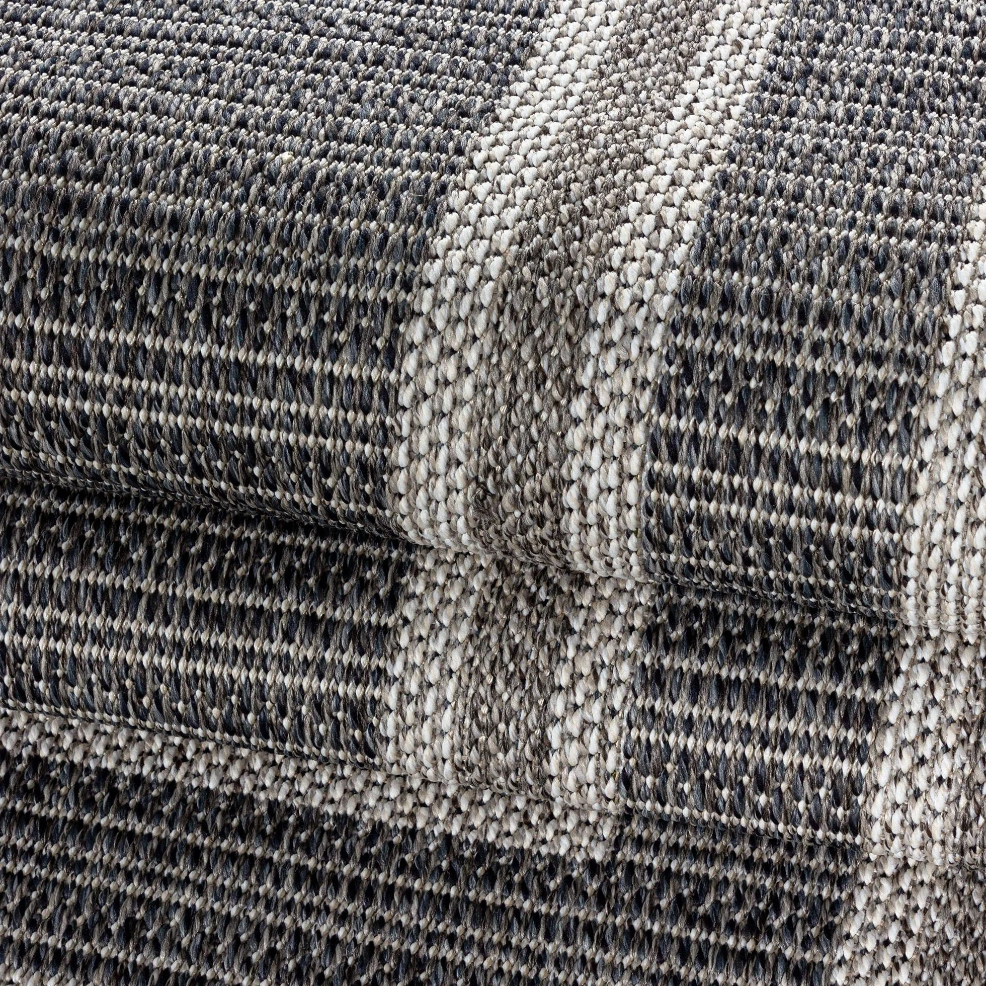 Carpetsale24 Alfombra de Exterior, Color Gris, diseño de Borde, 110118, Alfombra Rectangular, Alfombras para terraza-balcón-jardín o Cocina, 160 x 230 cm