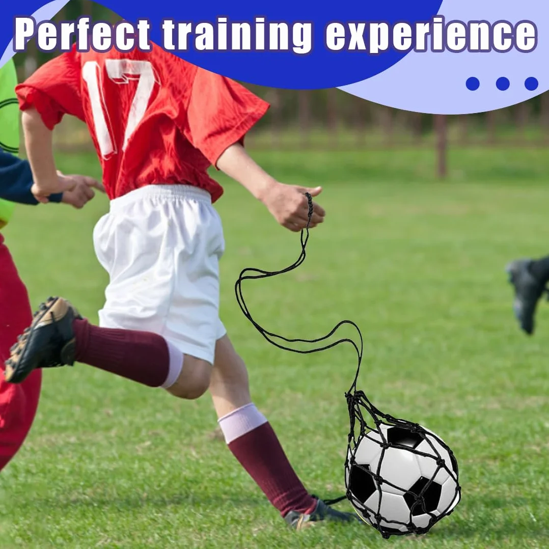 SGERUFZ Fußball Kick Trainer Neto, Neto de Bolsa de Balón Solo Soccer Kick Práctica Ayuda de Entrenamiento Neto de Retorno de Entrenamiento para Niños Jóvenes Adultos Ejercicios de Patada
