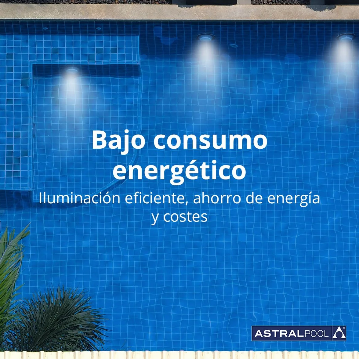 Proyector de Luz LED Blanca para Piscina Subacuática PAR56 - 14,5W (20VA) - Bajo Consumo de Energía - Potente Iluminación para Piscinas - AstralPool