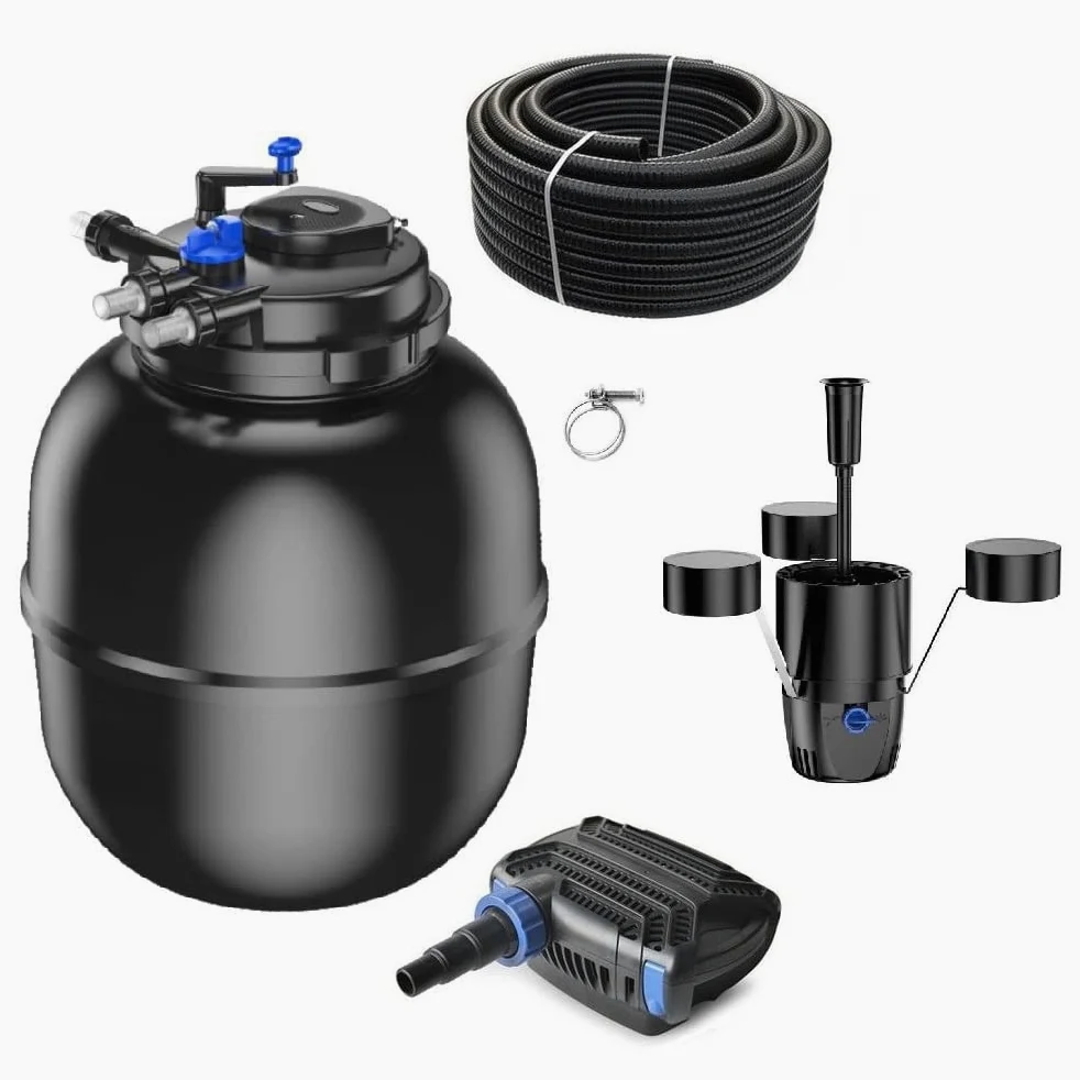 AquaOne 29 CPF 75000 - Filtro de presión para estanque (120 W, para estanque de hasta 100.000 l, lámpara UVA)