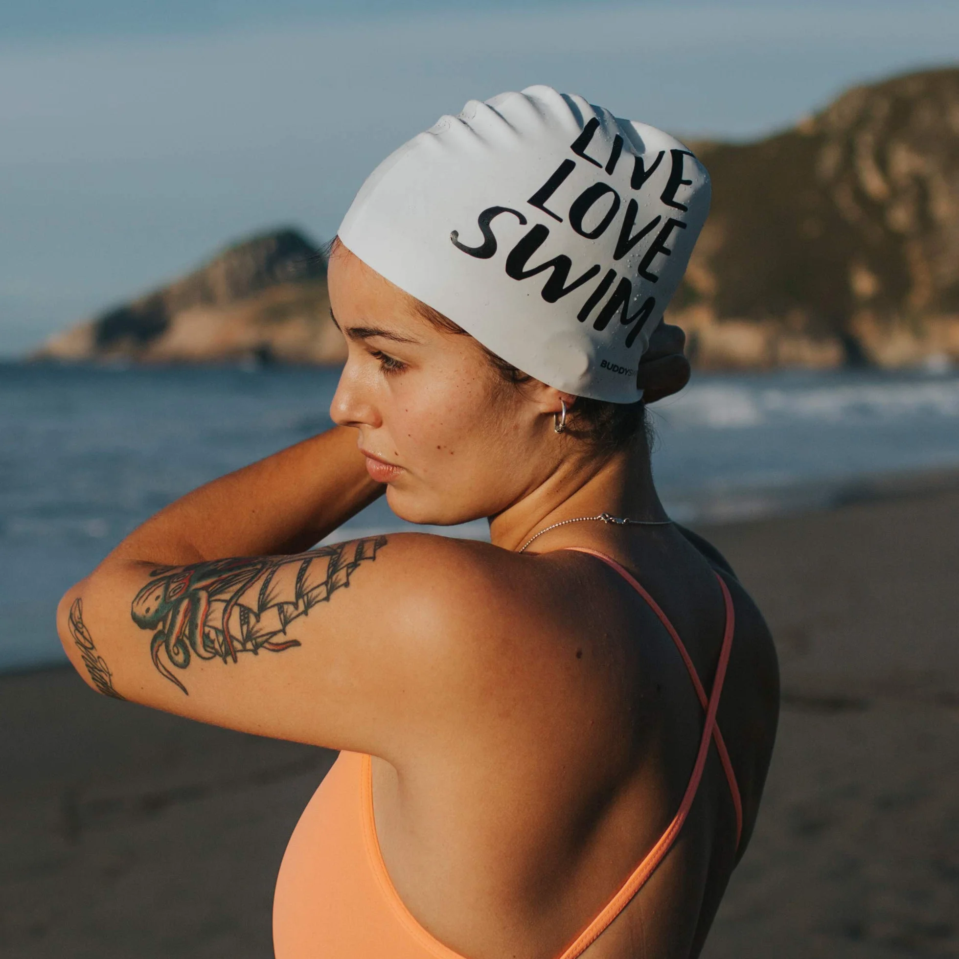 Gorro Natacion Silicona Hombre Mujer Piscina Aguas Abiertas Pelo Largo