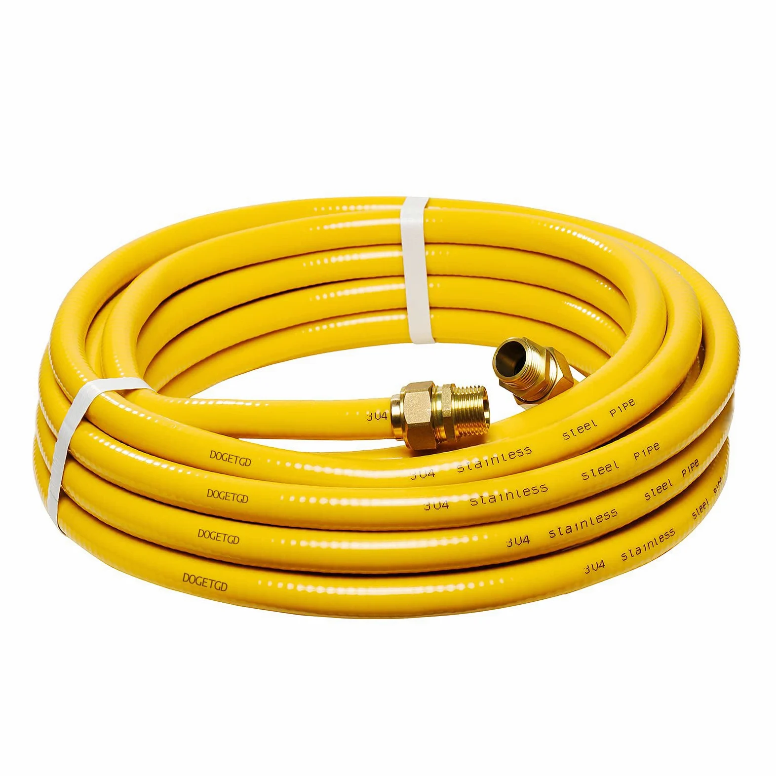 CSST - Línea de gas de 3/4 pulgadas, tubo de acero inoxidable corrugado de 3/4 pulgadas, tubo de gas natural de 3/4 pulgadas con 2 accesorios adaptadores macho