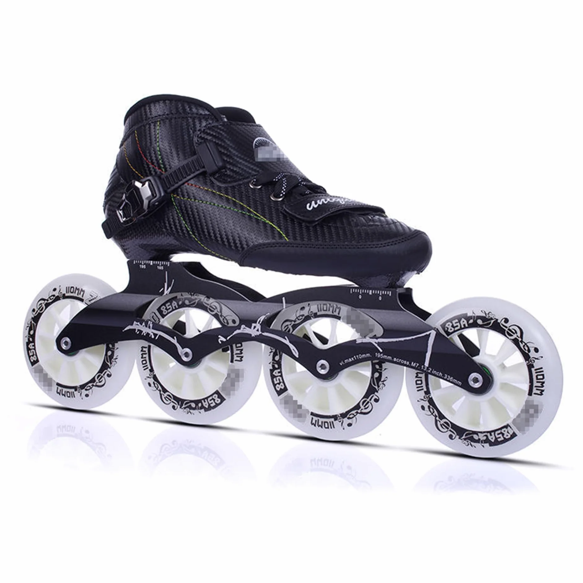 Patines En Linea Adulto Profesionales Fibra De Carbono 4 Ruedas Exteriores Velocidad