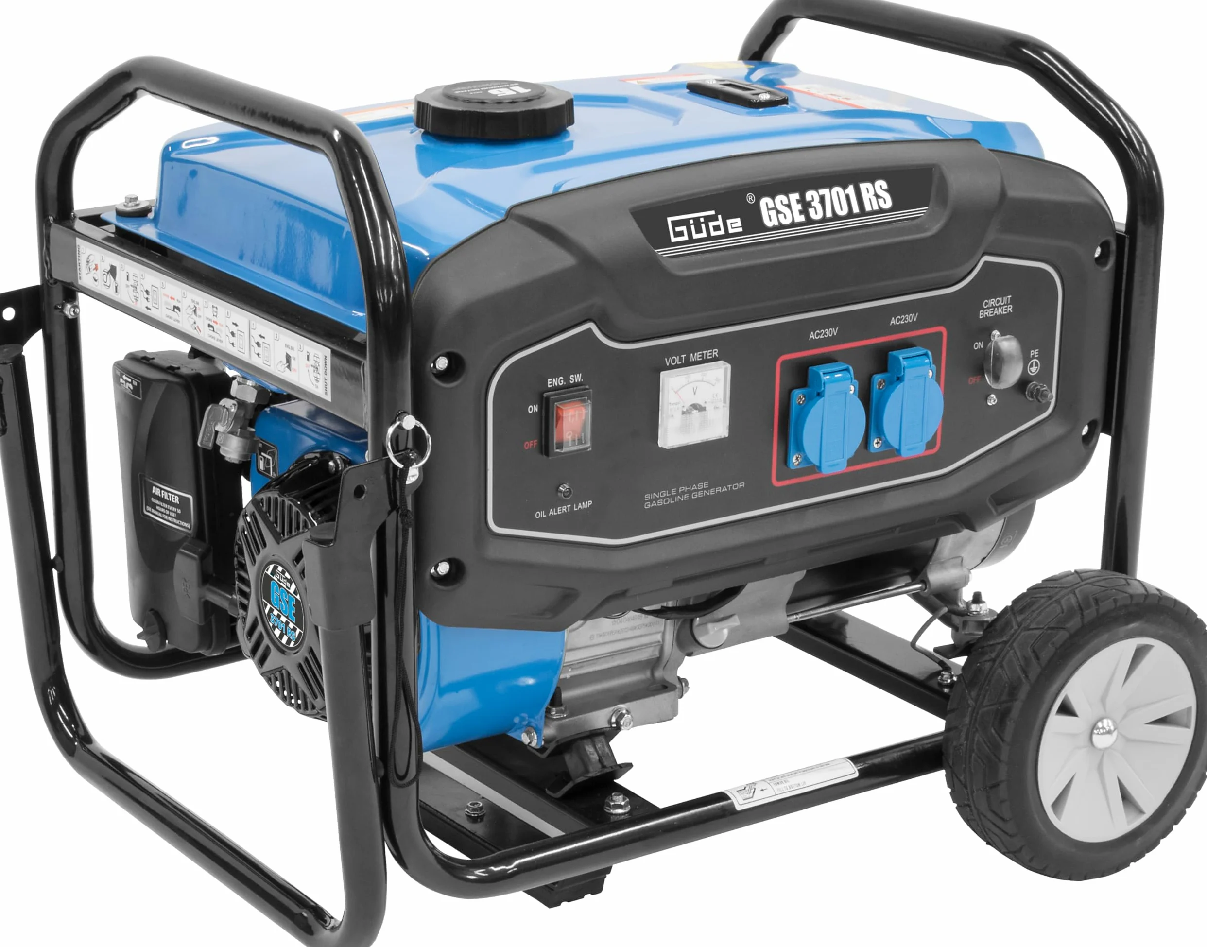 Güde Generador de corriente de gasolina GSE 3701 RS, Generadores Electricos