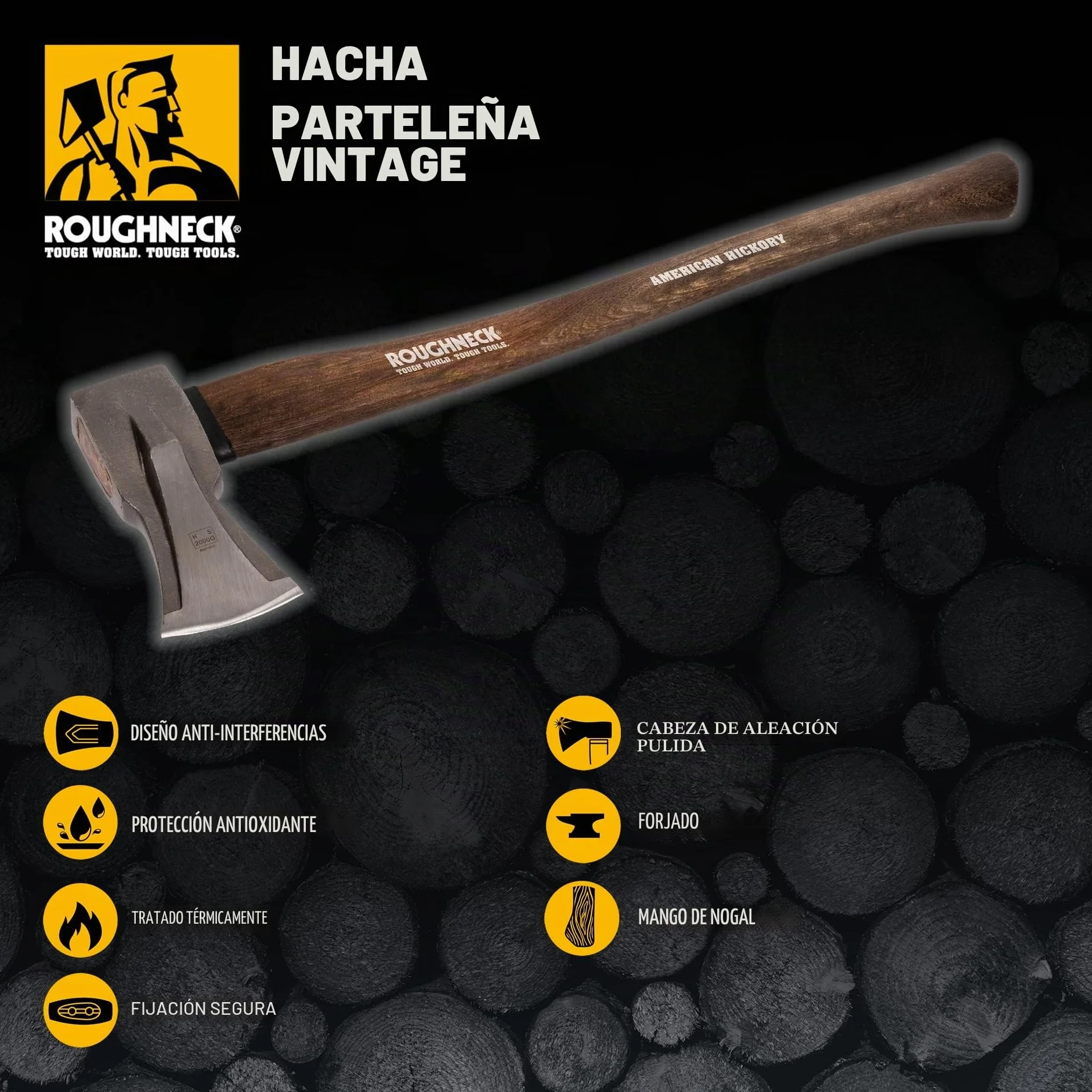 Roughneck Rou65678 Maul de fendage de bûches vintage 2 kg