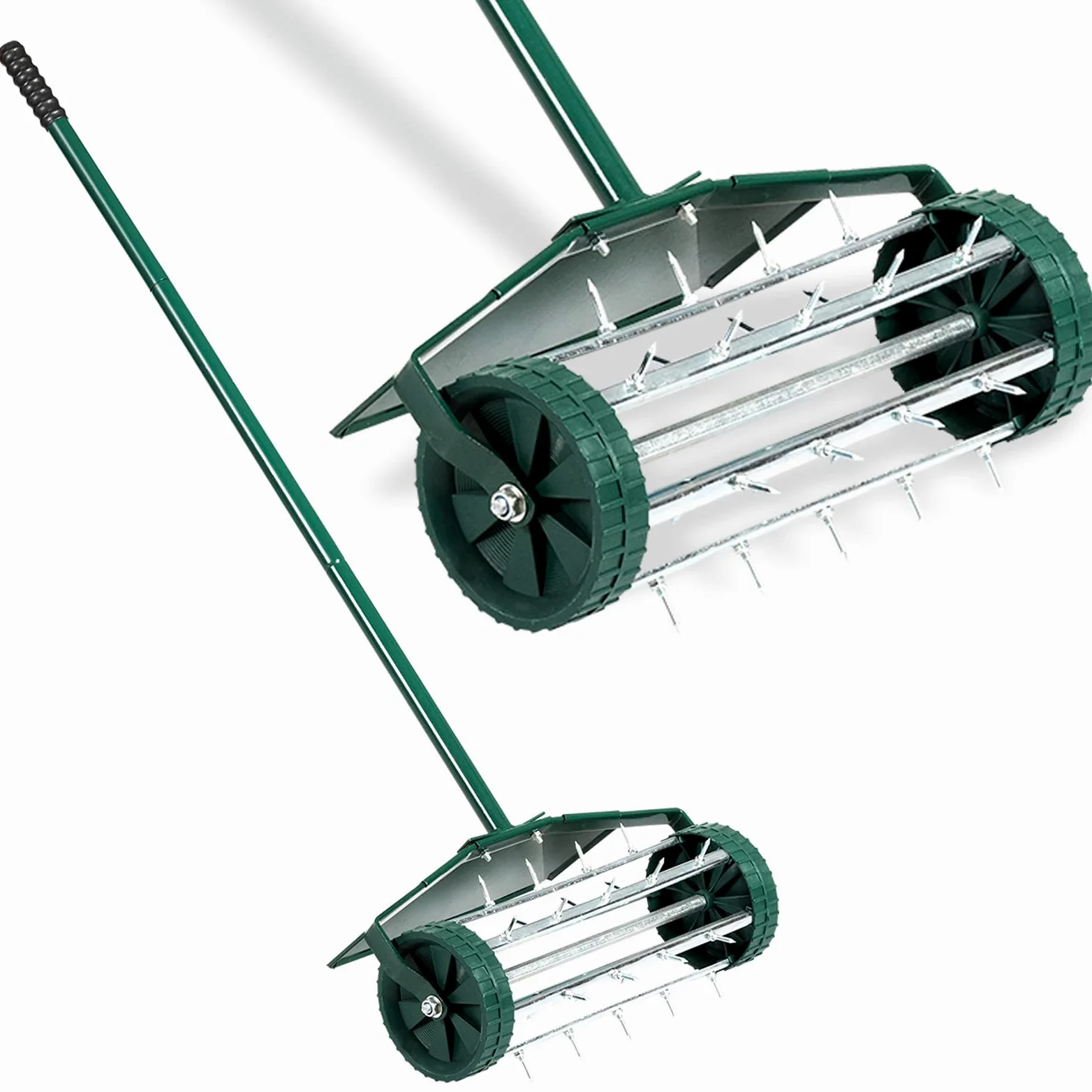 DORTALA Aireador Manual de césped, Herramienta aireadora con Mango Antideslizante y Puntas de Dientes, fácil Montaje, aireador de césped para césped, Patio, jardín (con Guardabarros)