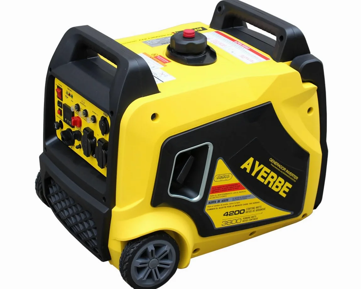 Generador Inverter AY-4500 KT de Gasolina 4000 W con Arranque Eléctrico Silencioso 65 dB para Uso Profesional y Electrónica Sensible - Maestro Ferretero