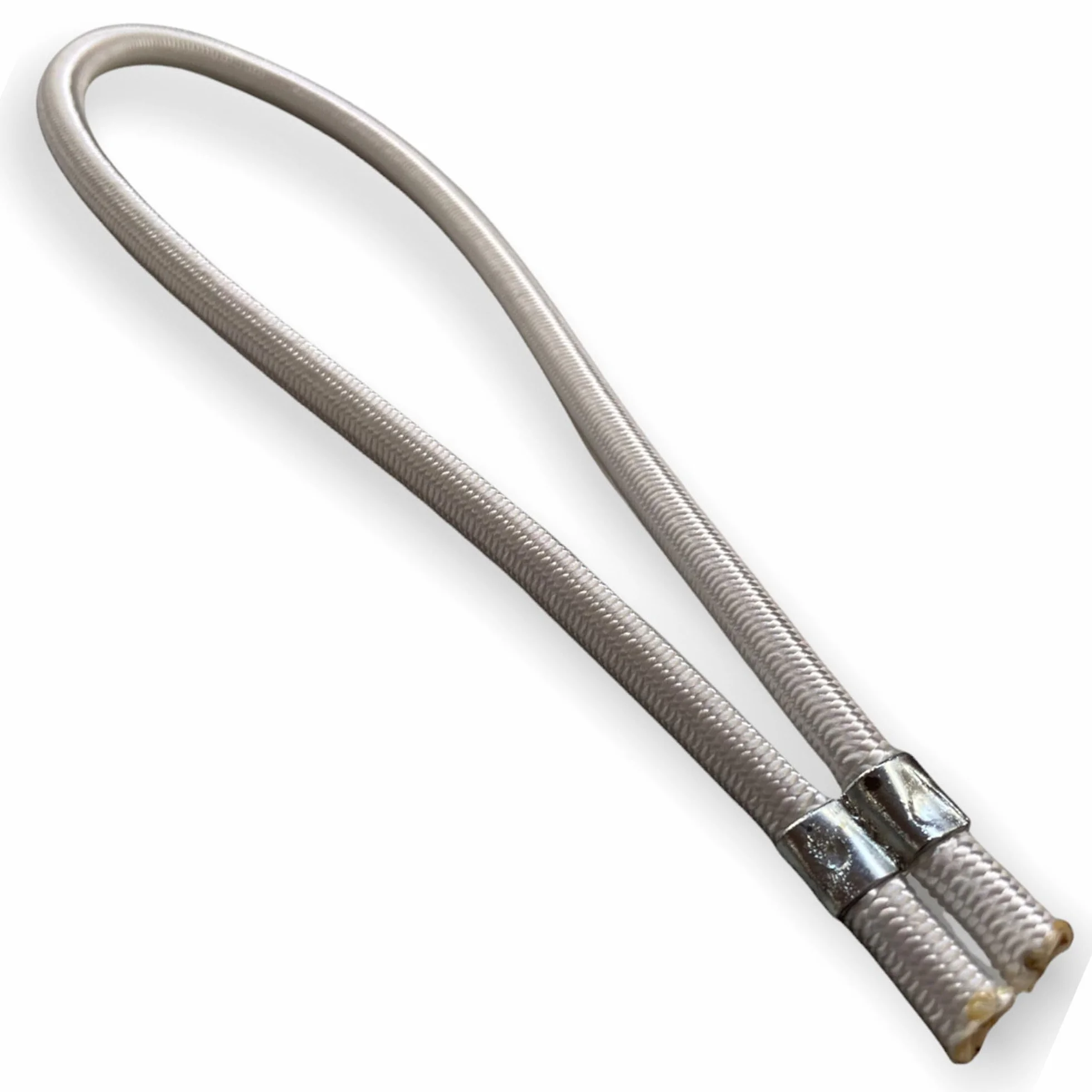 Teletoldo – Tensor elástico para cobertor de Piscina ● Pack de 30 Unidades ● Cuerda de Goma 8 mm con Grapa de Acero Inoxidable ● Blanco – Alta Resistencia Exterior