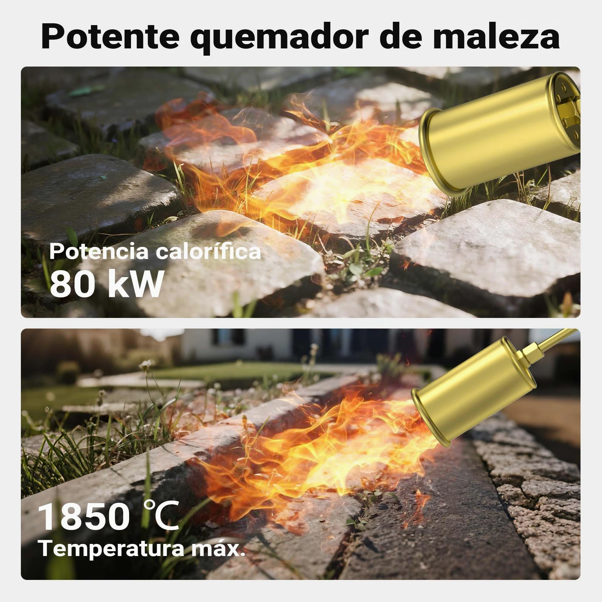 Soplete tubo goma Soldador a gas Quemador malas hierbas Dispositivo soldador Multiusos Jardín Quemar