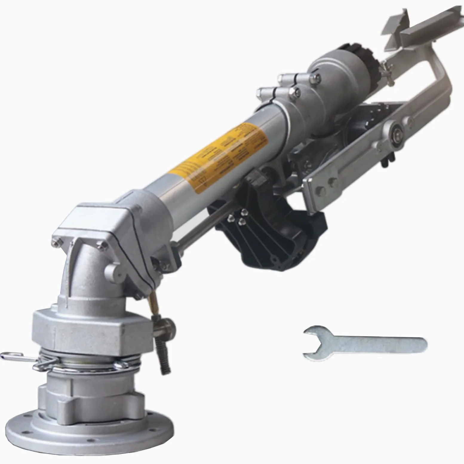 Aspersor Riego Aspersores de Riego Cesped Enterrado Flujo de Agua 13-82m³/h Ángulos 24°/44° Alcance de 29-62m Turbina para Suelos Arcillosos Mitigar Polvo ExtendedModel+2.2mStand