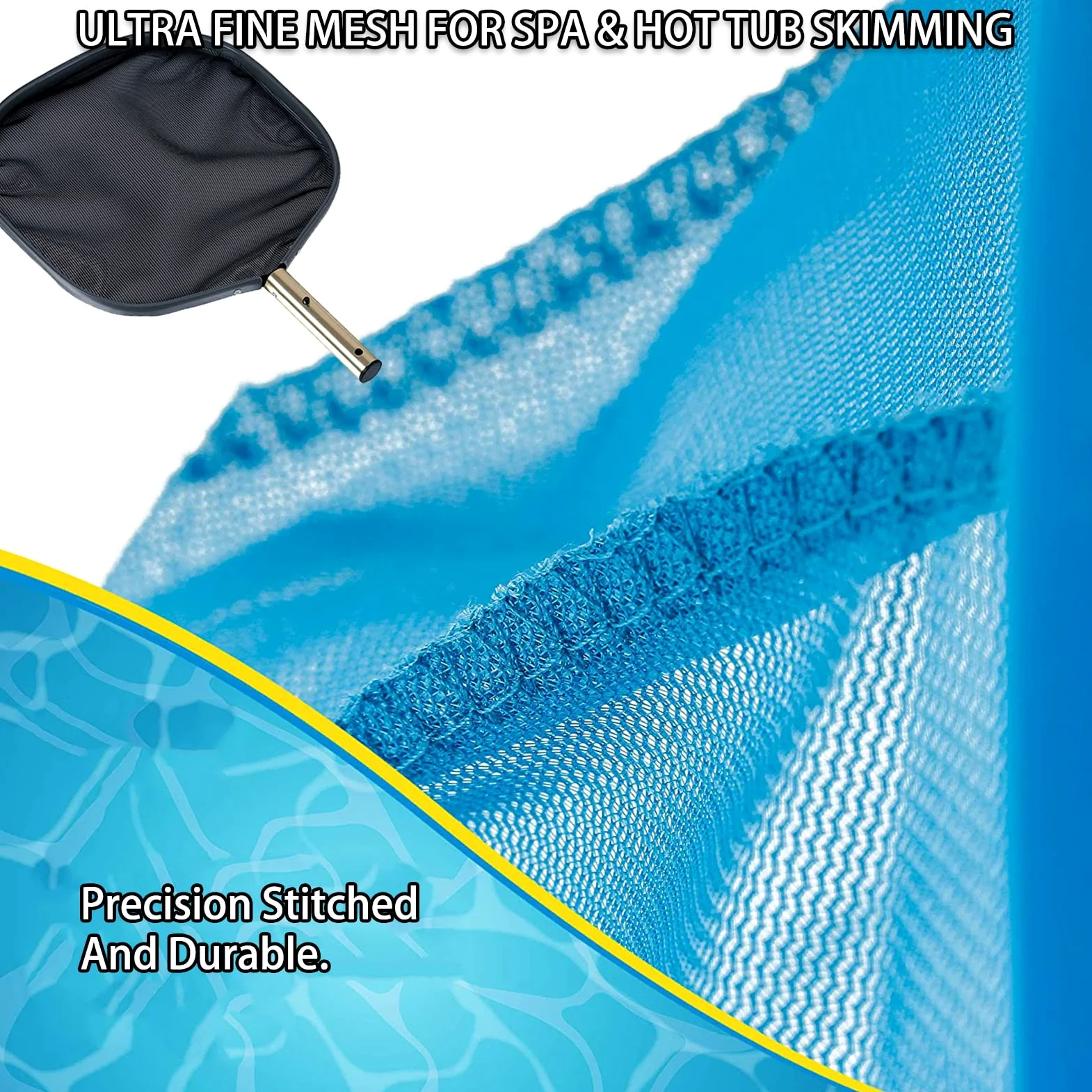 Esta Red recogehojas para Piscinas, rastrillo Profesional para Limpieza de Hojas, rastrillo de Malla Fina con Bolsa Profunda y Marco de plástico Resistente para Limpiar Hojas en Piscinas y e