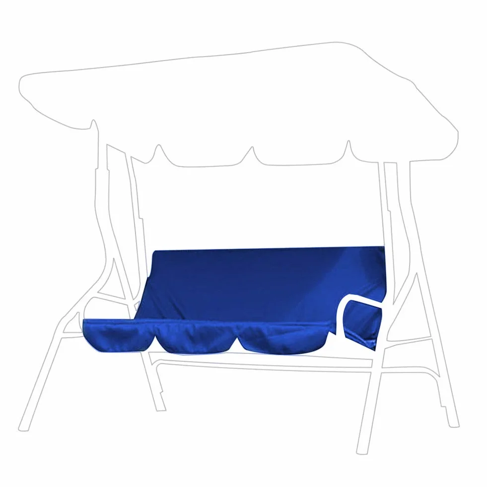 Omabeta Cojín de Columpio Columpio para Exteriores Silla de 3 Asientos Cojín Impermeable Reemplazo para Patio Jardín Cubierta de protección para Silla de Columpio(Azul)
