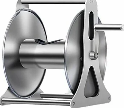 Carrete de Manguera de Acero Inoxidable for Montaje en Pared, Soporte portátil de Metal for mangueras de jardín, Soporte for tuberías de Agua(B G2)