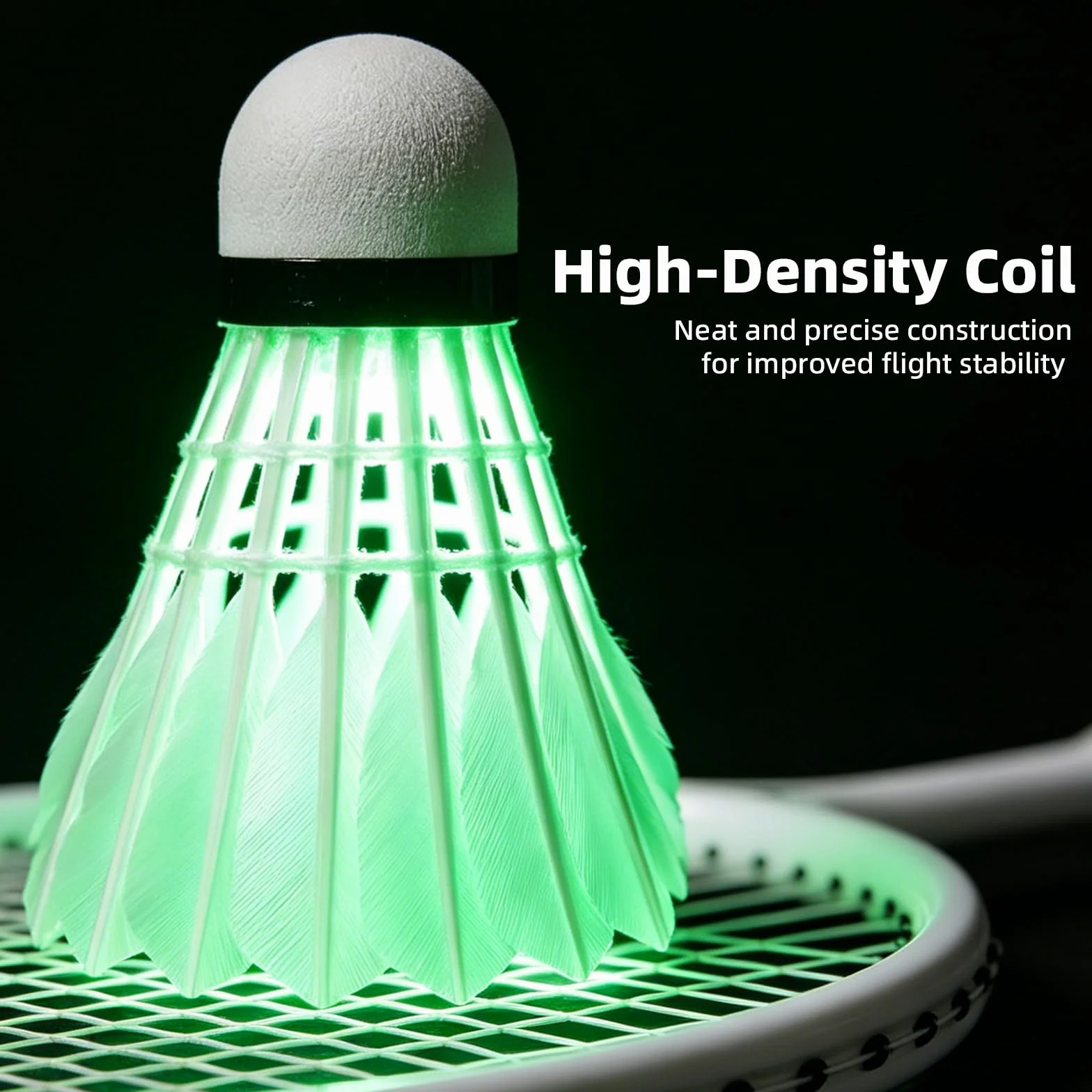 Binnan 4 Piezas Volante Bádminton LED Brillante para Deportes Interior Exterior Duradero