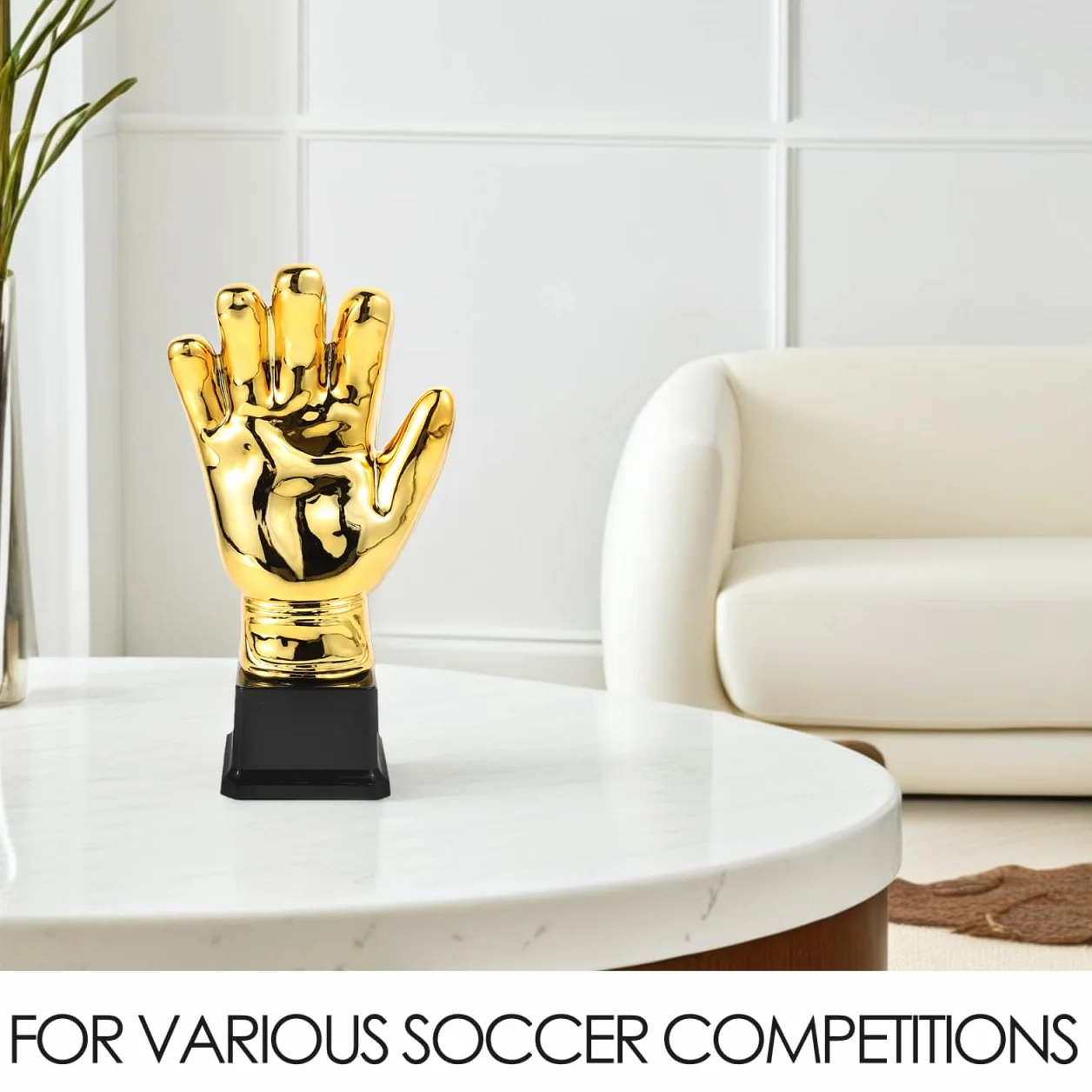 UPKOCH Trofeo Portero Oro Forma de Fútbol Deportivo Decorativo para Competiciones