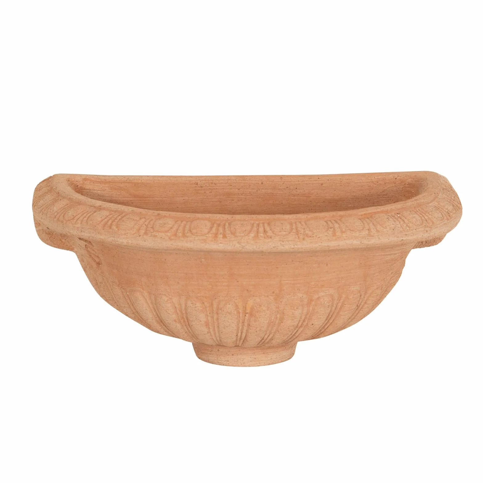 Biscottini Bañera para fuente de jardín de terracota Fuente de pared de exterior Made in Italy lavabo decoración pared