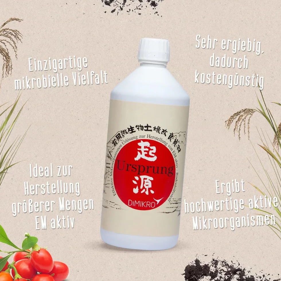 DIMIKRO Origen solución original: solución original tradicional japonesa (producción de EM-activo) activador de suelo con microorganismos efectivos (1 litro)