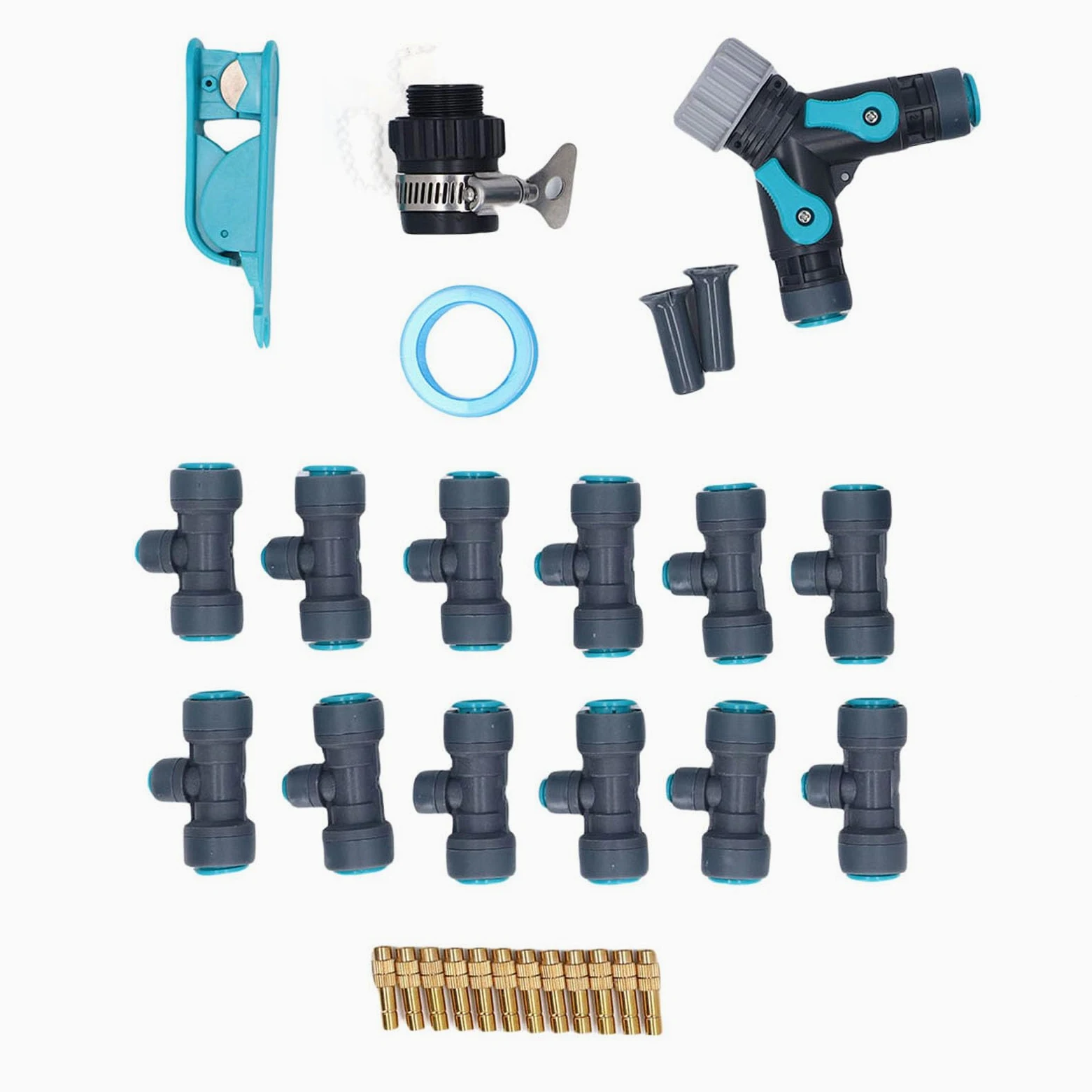 de riego de jardín, kits de riego por goteo automático para equipos de césped con gotero ajustable, manguera de 10m
