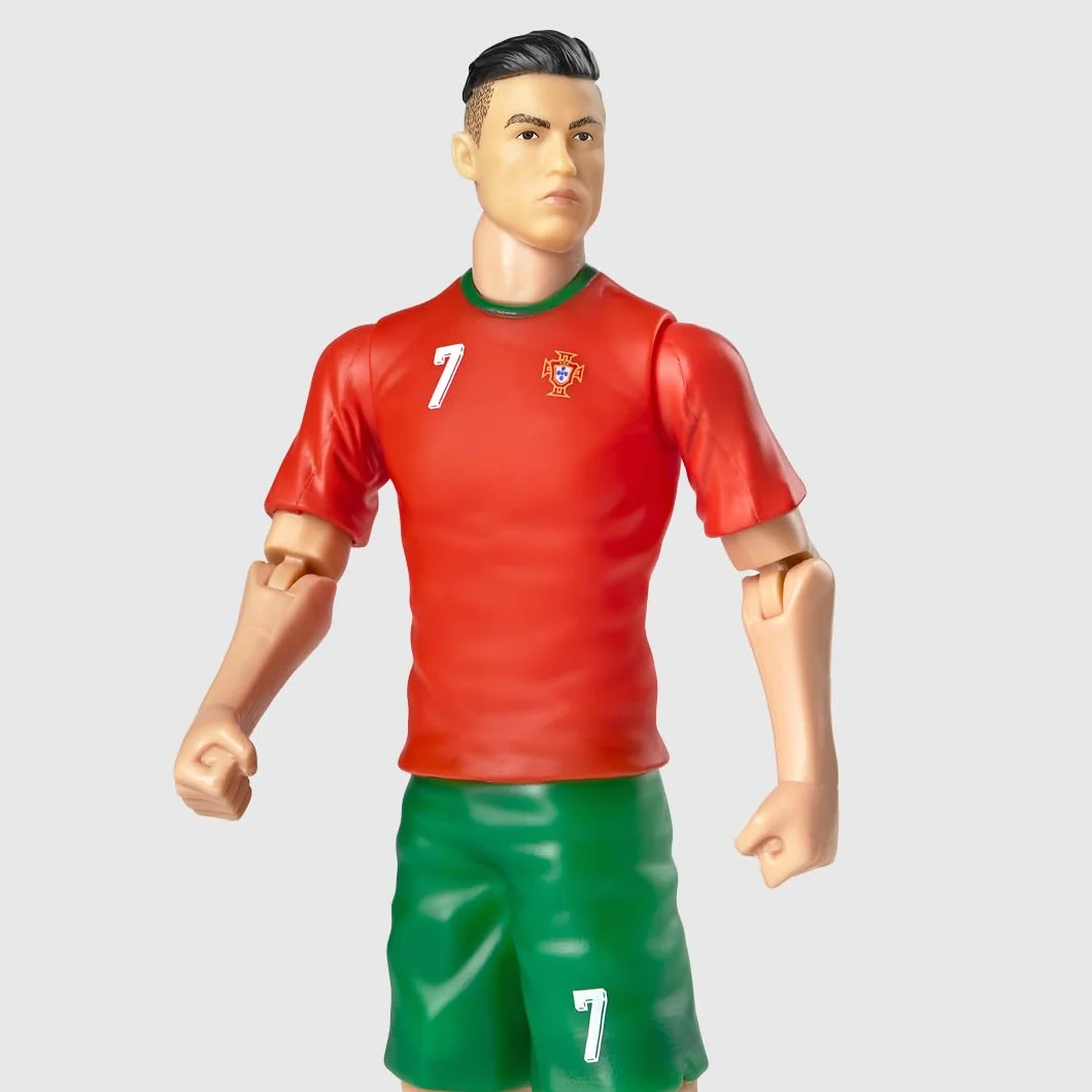Megableu Ronaldo Figura de fútbol 20 cm articulada con licencia oficial 10 puntos de articulación juguete Portugal