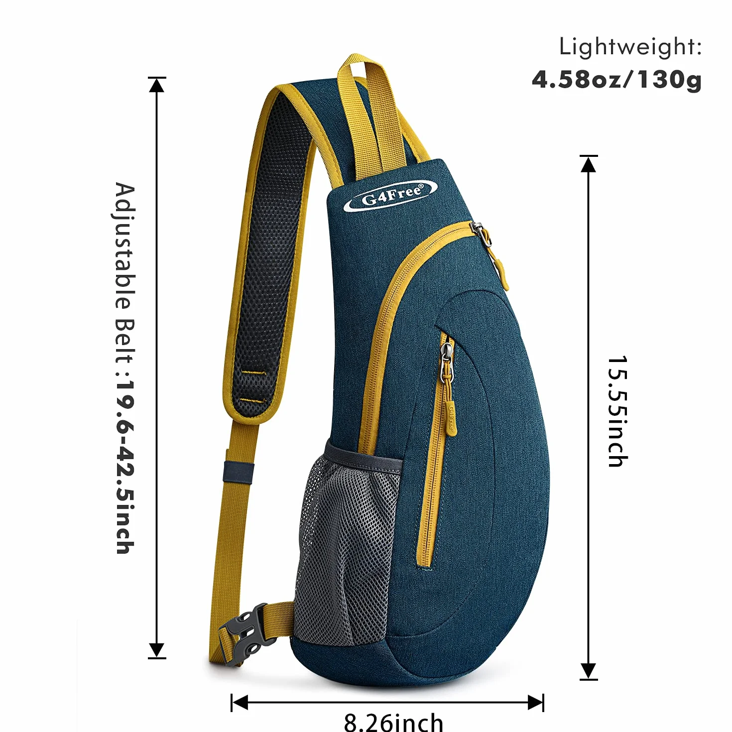 G4Free Sling Bag Mochila Triangular para Senderismo, Ciclismo, Viajes
