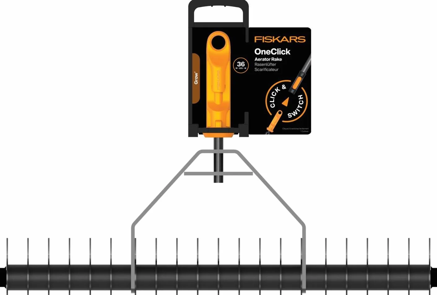 Fiskars OneClick Aireador de Césped | 1080679
