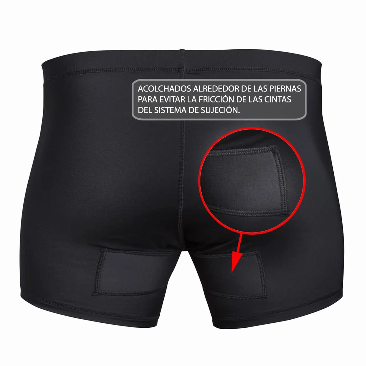 lobloo Shorts de Hombre Jock Strap Invertidos Coquilla Compresión Acolchados Protección Zonas Íntimas Negro XS-XL