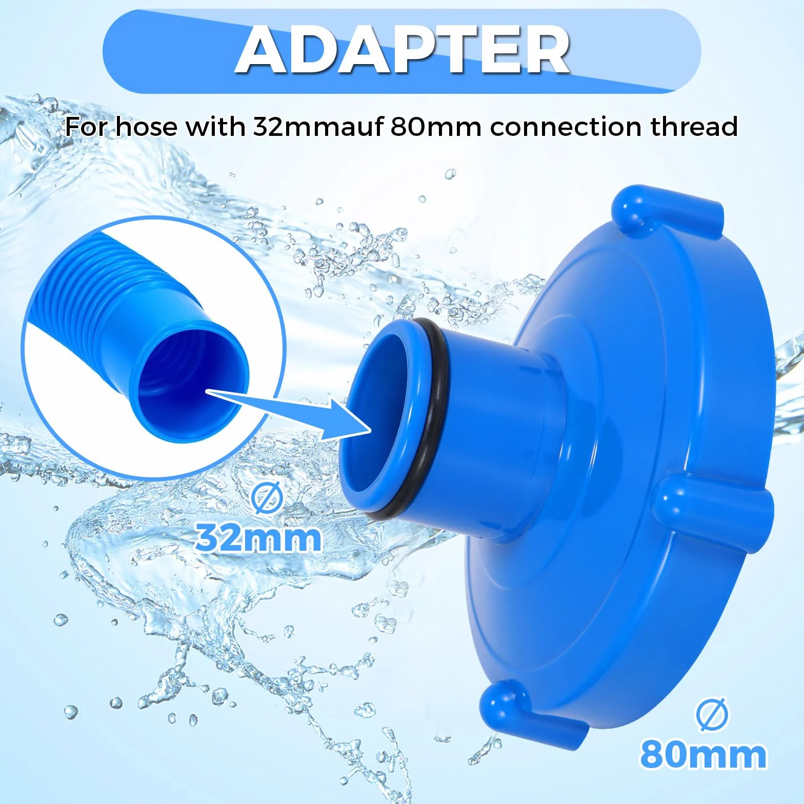 Adaptador para Aspiradora de Piscina, Piezas para Aspiradora De Piscina, Accesorios Piscina, Accesorios para Adaptador De Piscina, Accesorios para Filtros de Piscinas de Verano (Azul 1)