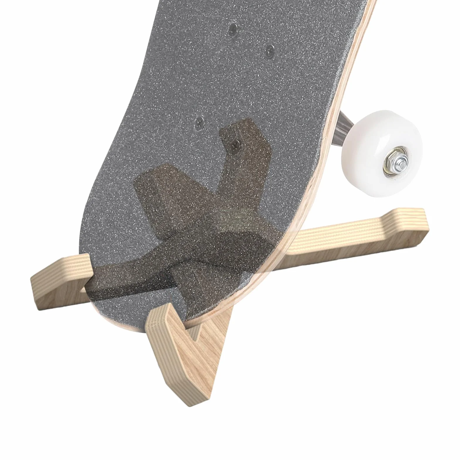 Soporte Para Skateboard Base De Madera 26.5cm Estante Duradero Exponer Tablas Almacenamiento